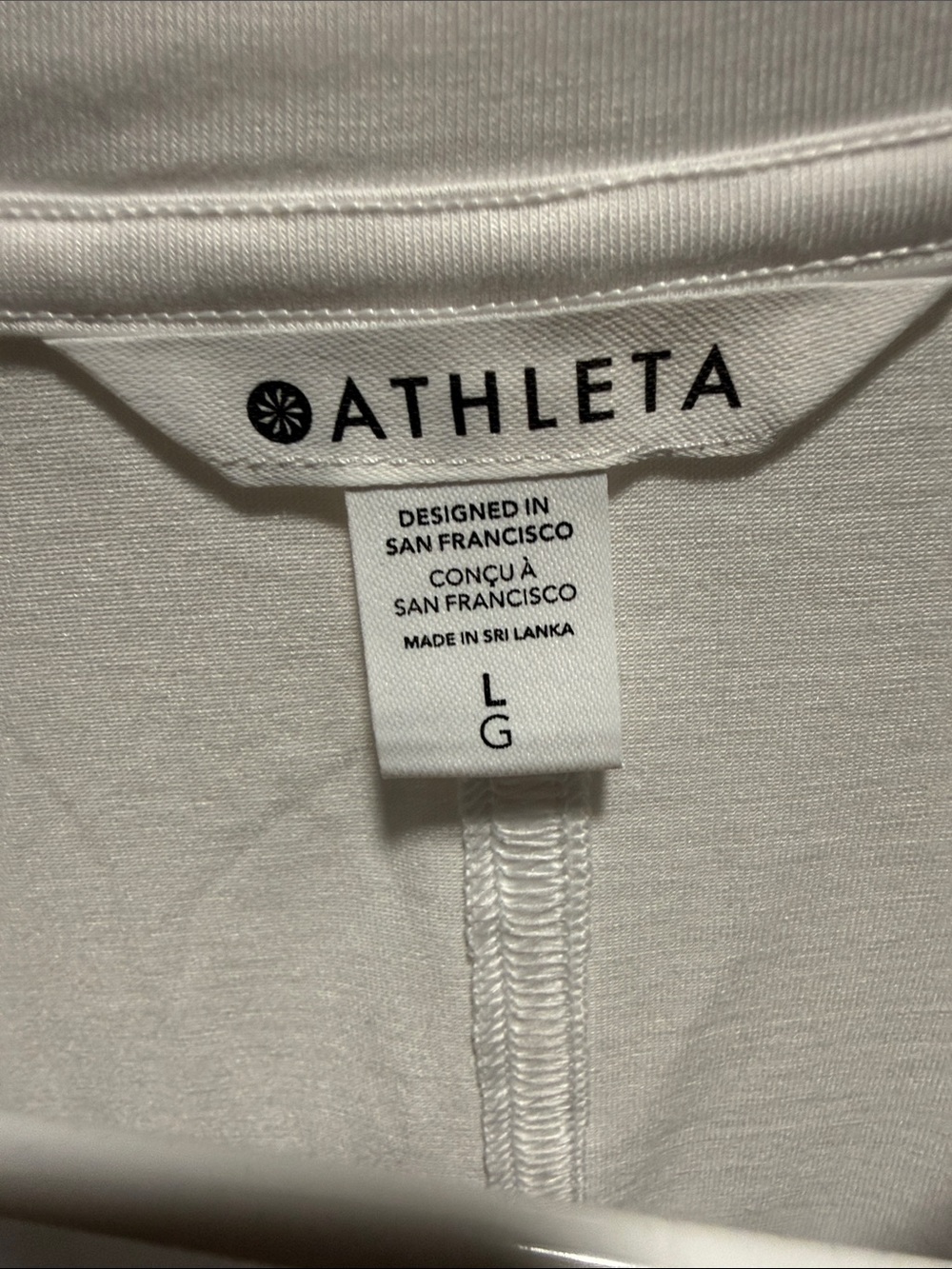 Athleta White Short Sleeve Scoop Neck Tee - Picture 2 of 3